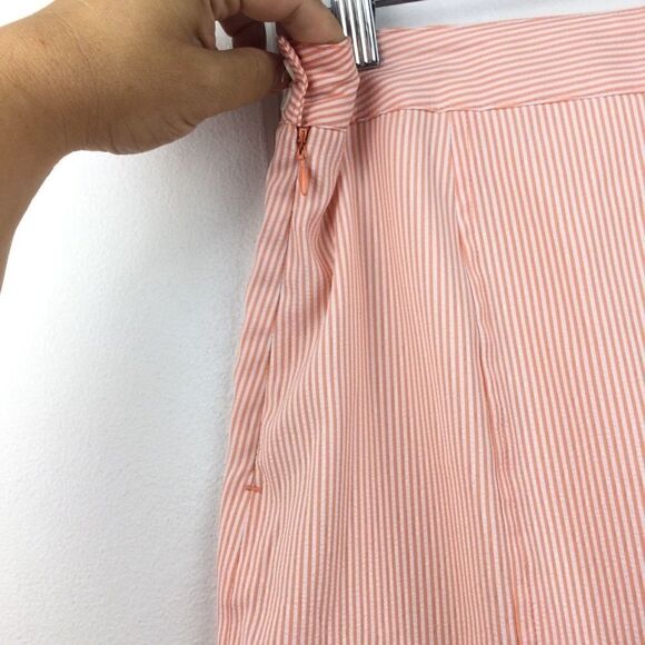 EP‎ Pro Golf Skort Orange & White Striped Seersucker Golf Short, Size - 6 - Picture 9 of 11